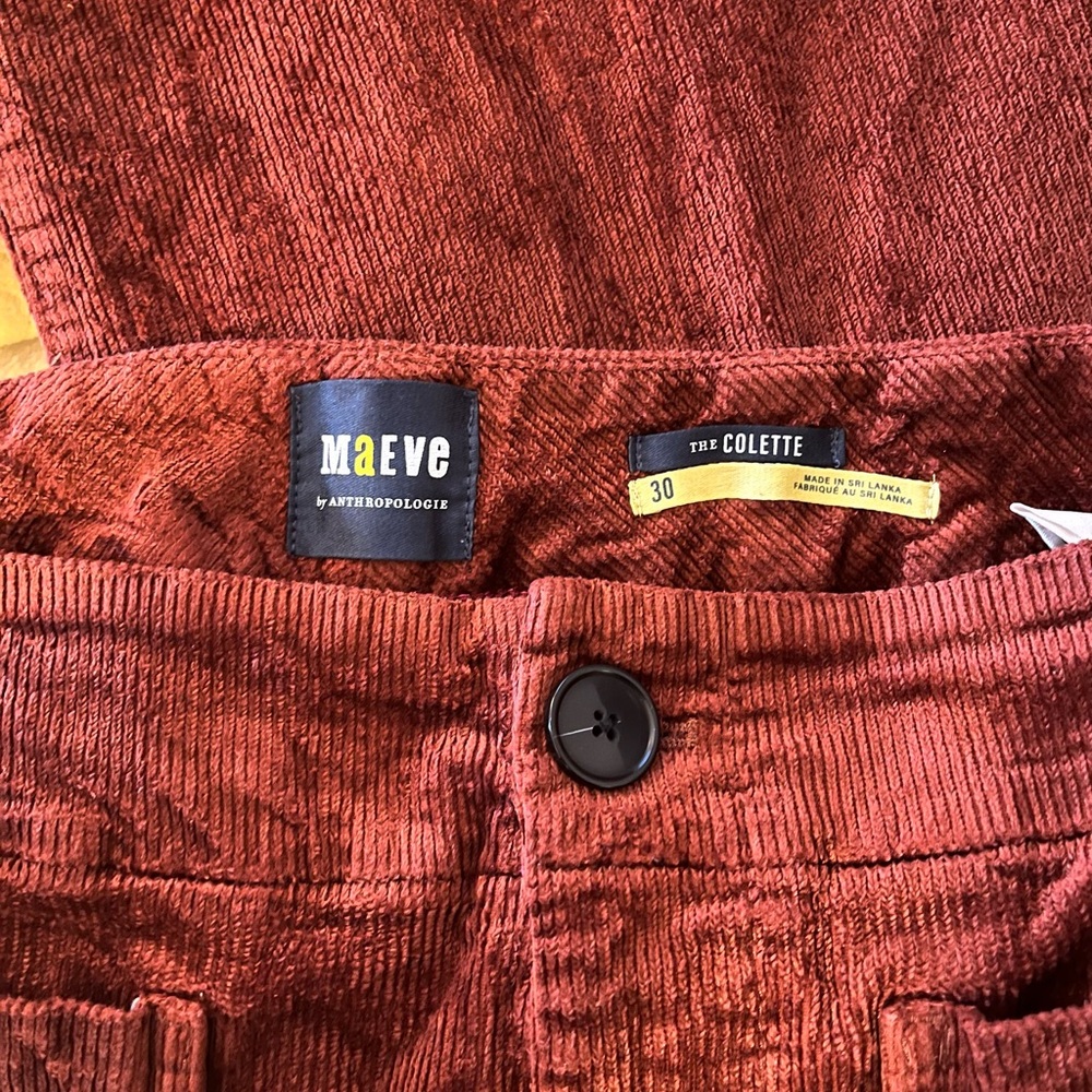 Maeve Colette Cropped Wideleg Corduroy Pants